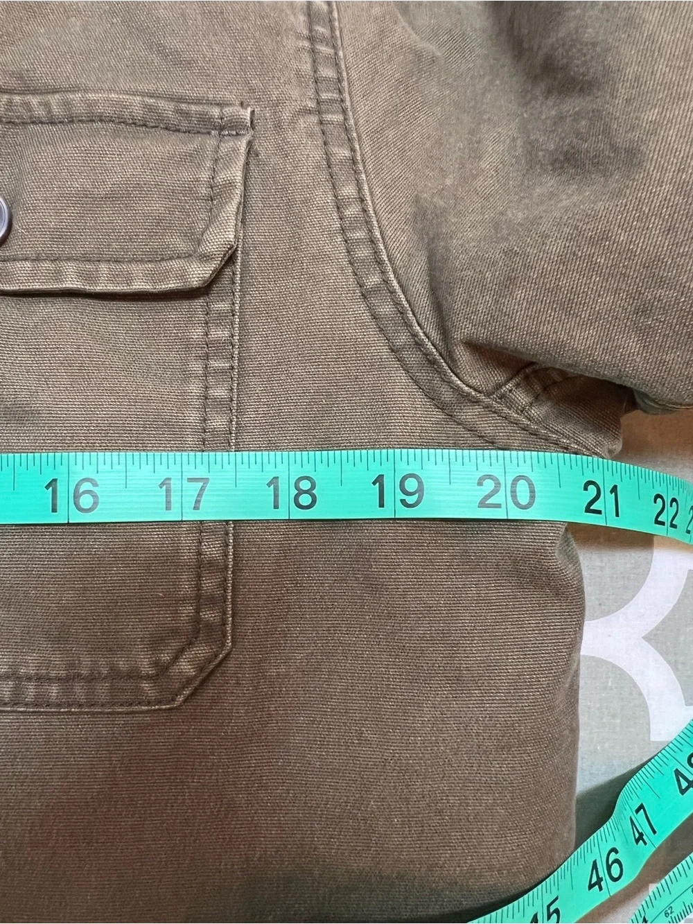 GAP Olive Green Military Field Jacket with Cream Sherpa Lining